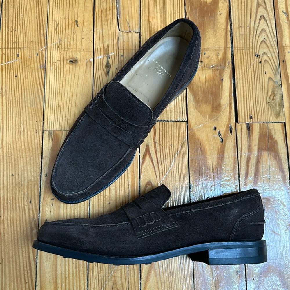 Brooks Brothers Men Brown Suede Loafers 10.5 D